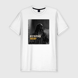 Футболка slim-fit Takeoff R I P, цвет: белый
