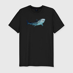 Мужская slim-футболка Realistic shark