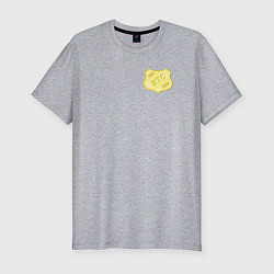 Мужская slim-футболка Bitcoin Police