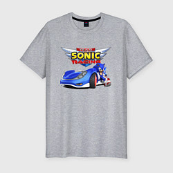 Футболка slim-fit Team Sonic racing - hedgehog, цвет: меланж