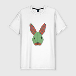 Футболка slim-fit Patchwork rabbit, цвет: белый