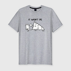 Мужская slim-футболка Это не кот
