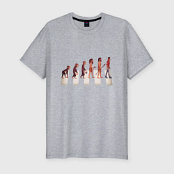 Мужская slim-футболка Human evolution