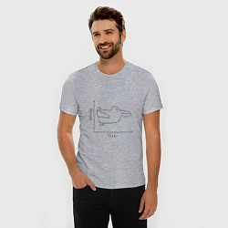 Футболка slim-fit Утка - кролик, цвет: меланж — фото 2