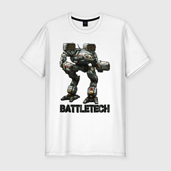 Футболка slim-fit Battletech - 16 bit, цвет: белый