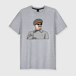 Мужская slim-футболка Товарищ Сталин крутой