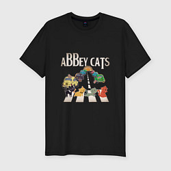 Мужская slim-футболка Abbey cats