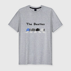 Мужская slim-футболка The Beetles