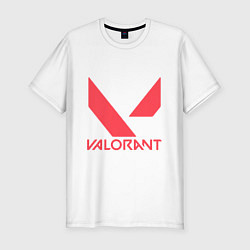 Мужская slim-футболка Valorant - logo