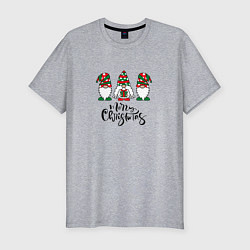 Мужская slim-футболка Рождество и Новый год 2023
