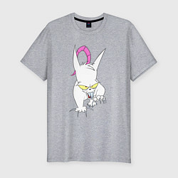Футболка slim-fit Evil the cat - Червяк джим, цвет: меланж