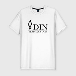 Мужская slim-футболка Odin train as a God