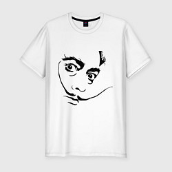 Футболка slim-fit Salvador Domingo Felipe Jacinto Dali, цвет: белый