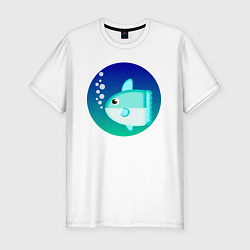 Мужская slim-футболка Луна-рыба