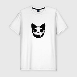 Мужская slim-футболка Череп кота
