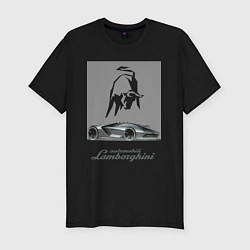 Мужская slim-футболка Lamborghini concept - Italy