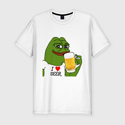 Футболка slim-fit Drink Pepe, цвет: белый