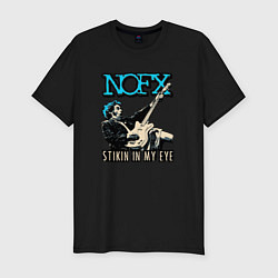 Футболка slim-fit Nofx панк рок группа, цвет: черный