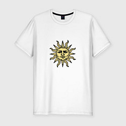 Футболка slim-fit Dark Souls - воины солнца, цвет: белый