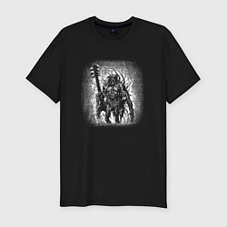 Мужская slim-футболка Heavy metal monster