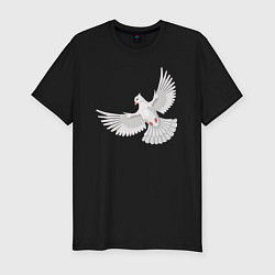Футболка slim-fit Белый голубь, цвет: черный
