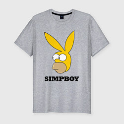 Мужская slim-футболка Simpboy - rabbit Homer
