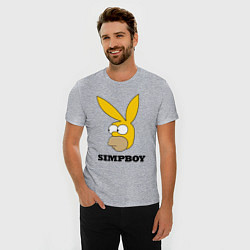 Футболка slim-fit Simpboy - rabbit Homer, цвет: меланж — фото 2