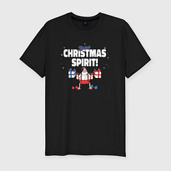 Мужская slim-футболка Lift that Christmas spirit