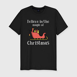 Мужская slim-футболка Верю в магию рождества