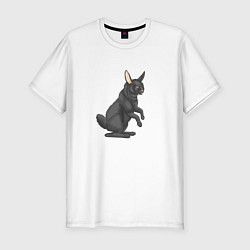 Футболка slim-fit Чёрный водяной кролик, символ 2023, цвет: белый