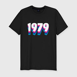 Мужская slim-футболка Made in 1979 vintage art