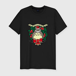 Мужская slim-футболка Дух рождества