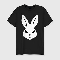 Футболка slim-fit Evil bunny head, цвет: черный