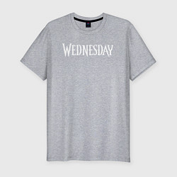 Мужская slim-футболка Wednesday Logo