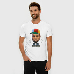 Футболка slim-fit Kanye West мем little timmy, цвет: белый — фото 2