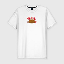 Футболка slim-fit Наше тесто всем известно Песня про тесто, цвет: белый