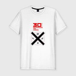 Мужская slim-футболка 30 seconds to mars band