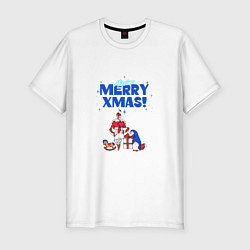 Футболка slim-fit Mission merry xmas, цвет: белый
