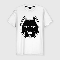 Мужская slim-футболка Суровый пес