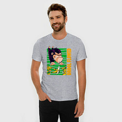 Футболка slim-fit Обезьяна ловит бананы, цвет: меланж — фото 2