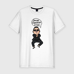 Мужская slim-футболка PSY - Gangnam style