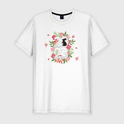 Футболка slim-fit 2023 год кролика, цвет: белый