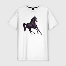 Мужская slim-футболка Марварская лошадь