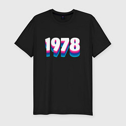 Мужская slim-футболка Made in 1978 vintage art