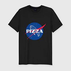 Футболка slim-fit Nasa - pizza, цвет: черный