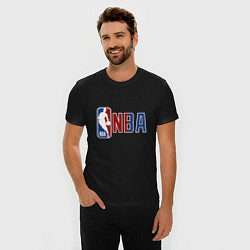 Футболка slim-fit NBA - big logo, цвет: черный — фото 2