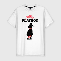 Мужская slim-футболка Толстяк playboy