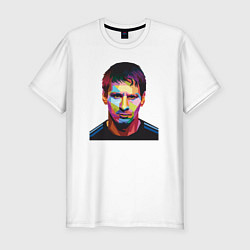 Мужская slim-футболка Face Messi