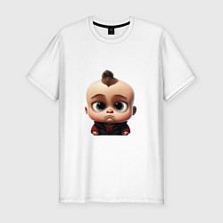 Мужская slim-футболка Годик ребенку