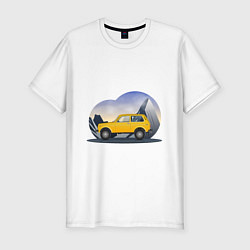 Мужская slim-футболка Lada Niva 4x4